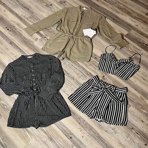GROUP OF 3 Billabong Romper Playsuits & Shorts/ Top Combo - ALL SIZE MEDIUM